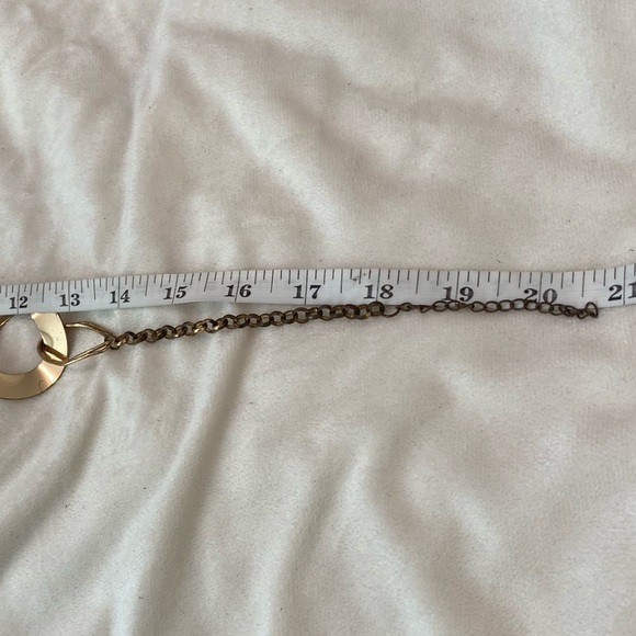 Vintage Gold Circle Necklace Gold tone Chain Necklace 18” with 3” extension - Picture 6 of 9